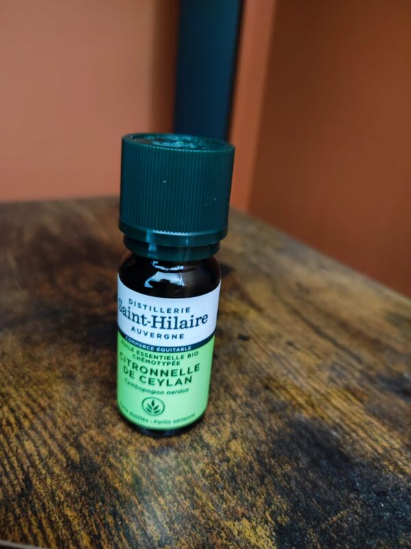 Huile essentielle de Citronnelle de Ceylan bio – 10 ml – Distillerie Saint Hilaire